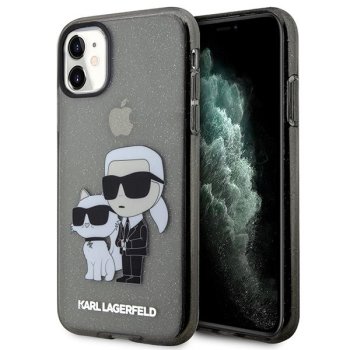 Apple iPhone 11 6.1" Karl Lagerfeld Gliter Karl&Choupette Case Cover (KLHCN61HNKCTGK), Black | Telefona Maciņš Vāks...