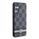 DKNY Samsung Galaxy S24 vāciņš Leather Checkered Mono Pattern, melns