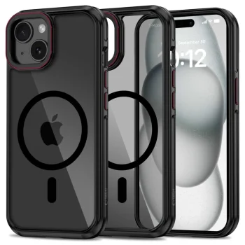 Apple iPhone 15 6.1'' Tech-Protect MagHybrid MagSafe Case Cover, Black | Telefona Vāciņš Maciņš Apvalks Bamperis
