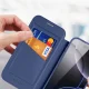 Dux Ducis Skin X Pro Wallet Case for iPhone 17 Pro, MagSafe, Blue