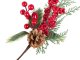 Рождественский Декор, Веточка с Рябиной, 28 см