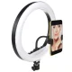 Maclean MCE610 LED riņķa lampa ar statīvu, 10\", 12W, Bluetooth