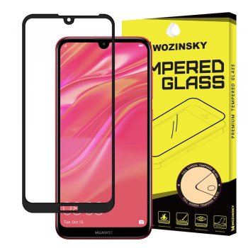 5D Aizsargstikls Huawei Y6 / Y6 Prime 2019, Melns Pilna Pārklājuma (Tempered Glass)