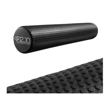 4FIZJO PENTAGRAM Masāžas Jogas Fitnesa Pilates EVA Putu Rullis 90cm, Melns | Massage Fitnes Pilates Foam Grid Roller