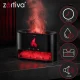 Ultraskaņas gaisa mitrinātājs un aromātu difuzors Zortiva 250 ml ar liesmas efektu, melns