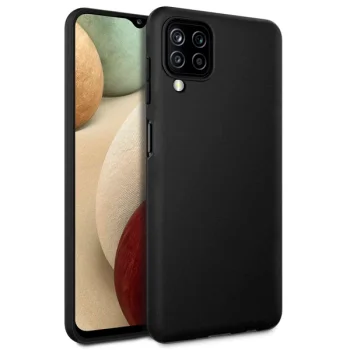 Samsung Galaxy A12 (SM-A125F/DSN) Silicone Color Case Cover, Black | Чехол Обложка Бампер Кабура