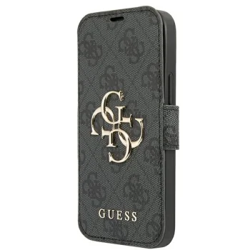 Guess 4G Big Metal Logo atverams vāciņš iPhone 13 Pro Max, pelēks