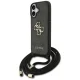 Чехол Guess 4G Big Logo Cord Strap Crossbody для iPhone 17, черный