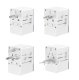 Dudao A65Pro 65 W ceļojumu adapteris EU / US / JP / AUS / UK ar 2x USB-C un 2x USB-A – balts