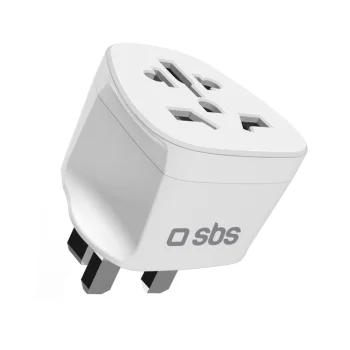 SBS UK ceļojumu adapteris Type G, balts