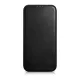 Кожаный чехол-книжка iCarer для iPhone 14 Plus с MagSafe, черный (AKI14220707-BK)