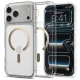 Чехол Spigen для iPhone 17 Pro Ultra Hybrid Mag MagSafe, прозрачный/золотой