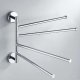 Silver Loft-Style Bathroom Towel Rack Ruhhy with 4 Rotating Arms