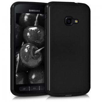 Samsung Galaxy Xcover 4 (G390F) / 4s (SM-G398FN) Silicone Color Case Cover, Black | Silikona Vāciņš Maciņš Apvalks Bampers