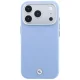 Чехол BMW Sign Deboss Quilted Metal Logo MagSafe для iPhone 17 Pro / 18 Pro, синий