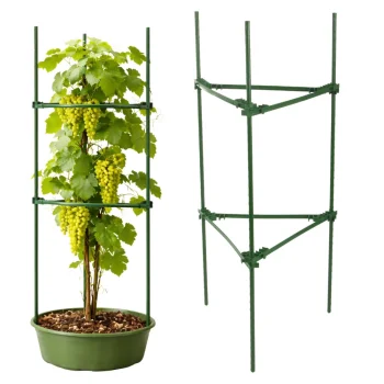 Trīsstūrveida augu balsts DIVODV, 90 cm, zaļš