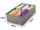 Drawer and Wardrobe Organizer for Underwear and Socks, 20x34x10 cm, Grey