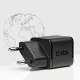 SBS TETRGAN1C20K GaN USB-C sienas lādētājs 20W Power Delivery, melns