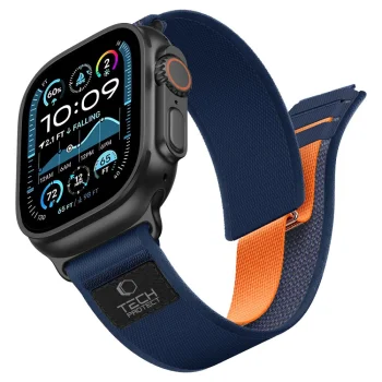 Tech-Protect Nylon Elite rihm Apple Watch 44/45/46/49 mm jaoks, tumesinine ja oranž
