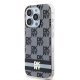 Apple iPhone 15 Pro Max 6.7\'\' DKNY IML Checkered Mono Pattern Printed Stripes MagSafe Case Cover, Black | Telefona...