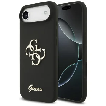Guess Silicone Big 4G Script vāciņš iPhone Air, melns