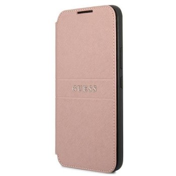 Samsung Galaxy S22+ Plus 5G (SM-S906) Guess Saffiano Stripes Bookcase Cover (GUBKS22MPSASBPI), Pink | Чехол...