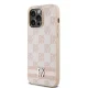 DKNY iPhone 14 Pro Max vāciņš Checkered Mono Pattern & Printed Stripes, rozā