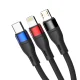 Кабель 3mk Hyper Cable N-SERIES 3в1 USB-A на USB-C / Lightning / Micro 1.2м 18W, черный