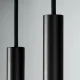 Hanging LED Pendant Lamp with 2 Tubes, Matte Black (60 cm, 2x6W)