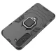 Vāciņš Samsung Galaxy S23+ Ring Armor ar gredzenu un statīvu, melns