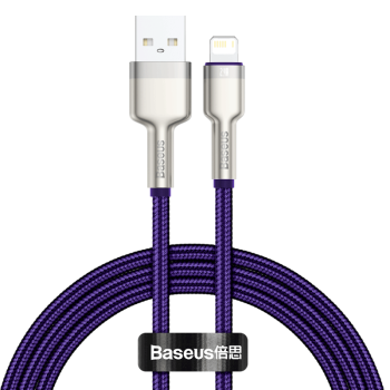 USB uz Lightning kabelis Baseus Cafule 2.4A 1m Violets
