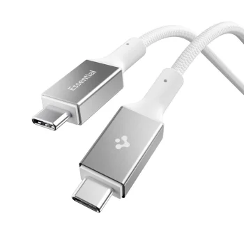 Кабель USB-C на USB-C Spigen EB10010CC 100W 100 см, белый