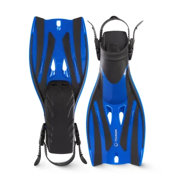 Peldēšanas un niršanas peldspuras TSUNAMI S/M (38-42), zilas/melnas