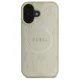 Чехол Guess Saffiano Peony Classic Logo MagSafe для iPhone 16 - Золотистый