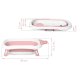 Folding Baby Bathtub with Thermometer and Insert RK-282, White / Pink