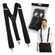 Men\'s Y-Back Suspenders Ruhhy Wide 3.5 cm Adjustable, black