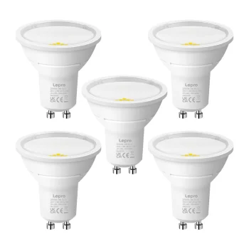 LEPRO 200086-DW GU10 LED spuldzes, 6500 K, 5 gab.