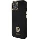 Guess Silicone Logo Strass 4G Case for iPhone 15 / 14 / 13, Black