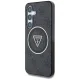 Чехол Guess 4G Glitter Triangle Buttons MagSafe для Samsung Galaxy S25+ Черный