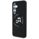 Karl Lagerfeld Silicone Double Heads And Circle MagSafe vāciņš Samsung Galaxy S25, melns