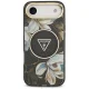 Guess IML Glitter Flowers Triangle MagSafe vāciņš iPhone Air, Melns