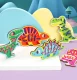 Деревянная игра-шнуровка Bakalu Динозавры KZ0978