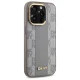 DKNY iPhone 14 Pro Case Leather Checkered Mono Pattern MagSafe, Beige