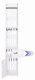 Tall Bathroom Storage Cabinet with Shelves 120cm, White