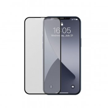 Apple iPhone 12 mini 5.4" Baseus 2x Full Screen Tempered Glass with Light Filter, Black | Telefona Aizsargstikls 2 gab.