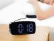 Digital Alarm Clock with Vibrating Bed Shaker and LED Display, black