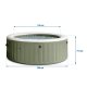 Inflatable Hot Tub Spa 4-Person Intex 28426NP Hydromassage, Beige