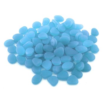 Spīdoši dekoratīvie akmeņi dārzam, 100 gab., zili