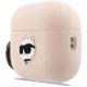 Karl Lagerfeld Silicone Chaupette Head 3D maciņš AirPods Pro 3, rozā