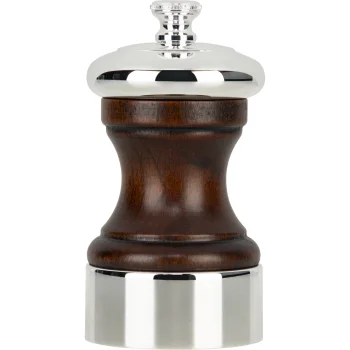 Peugeot Palace Pepper Mill, 10 cm, Beech Wood and Silver Plated